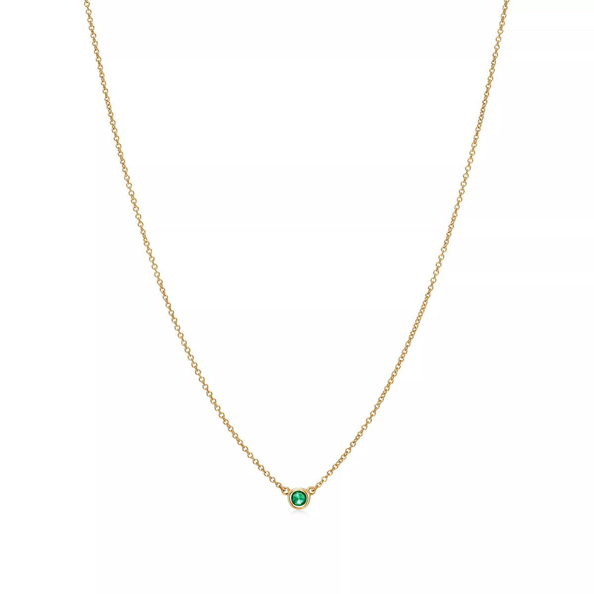 Carave Paris Green Gemstone Solitaire Necklace