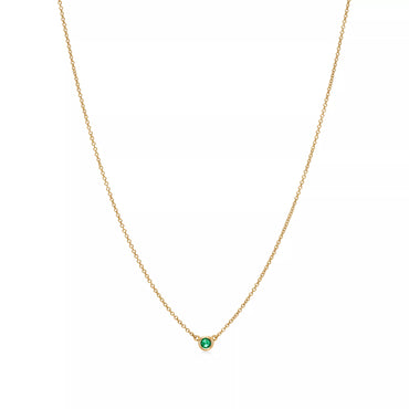 Carave Paris Green Gemstone Solitaire Necklace