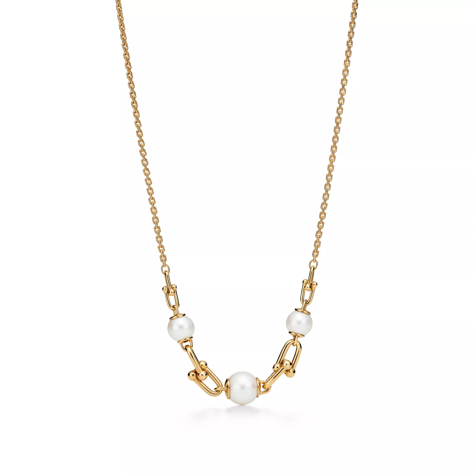 Carave Paris Gold Pearl Link Accent Necklace