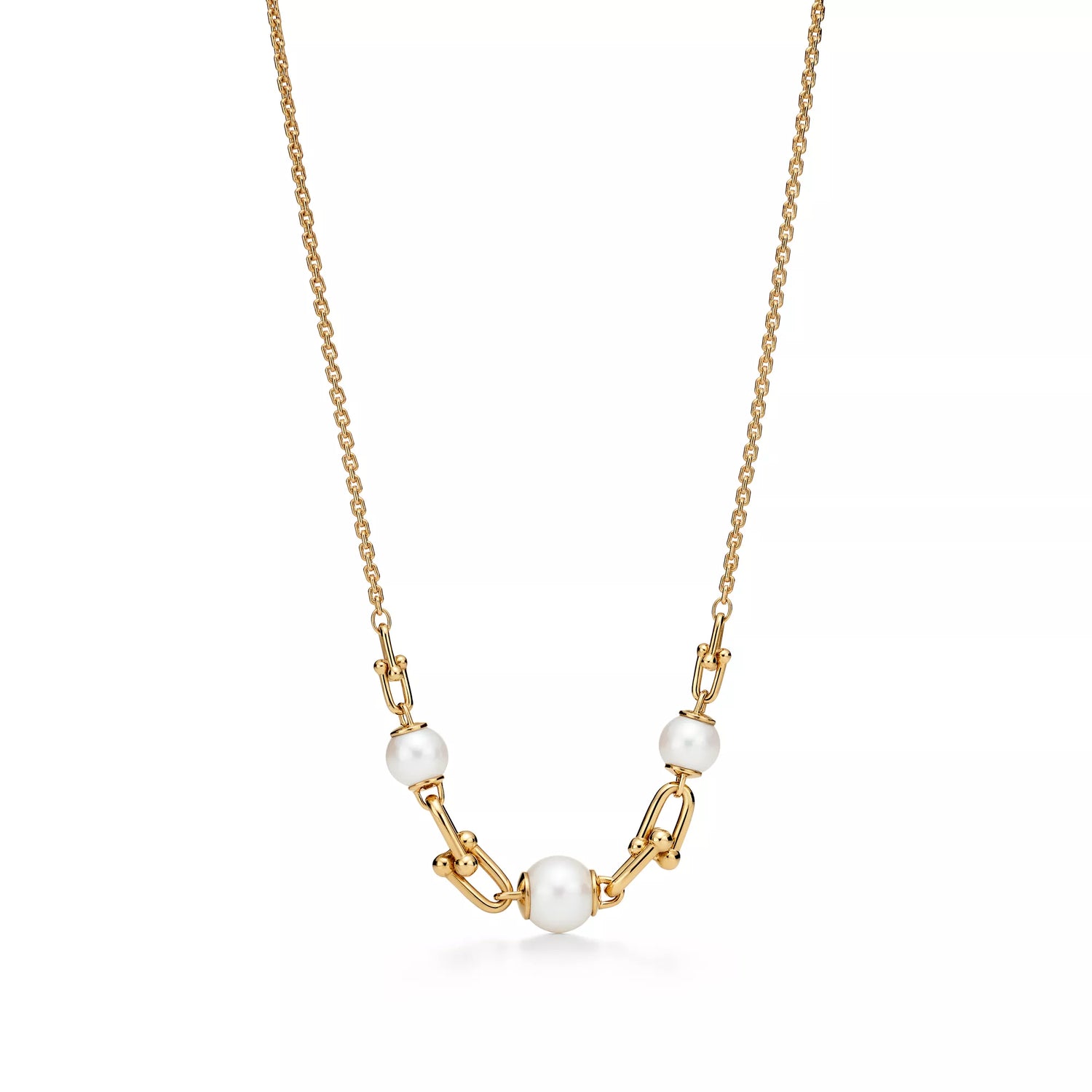 Carave Paris Gold Pearl Link Accent Necklace