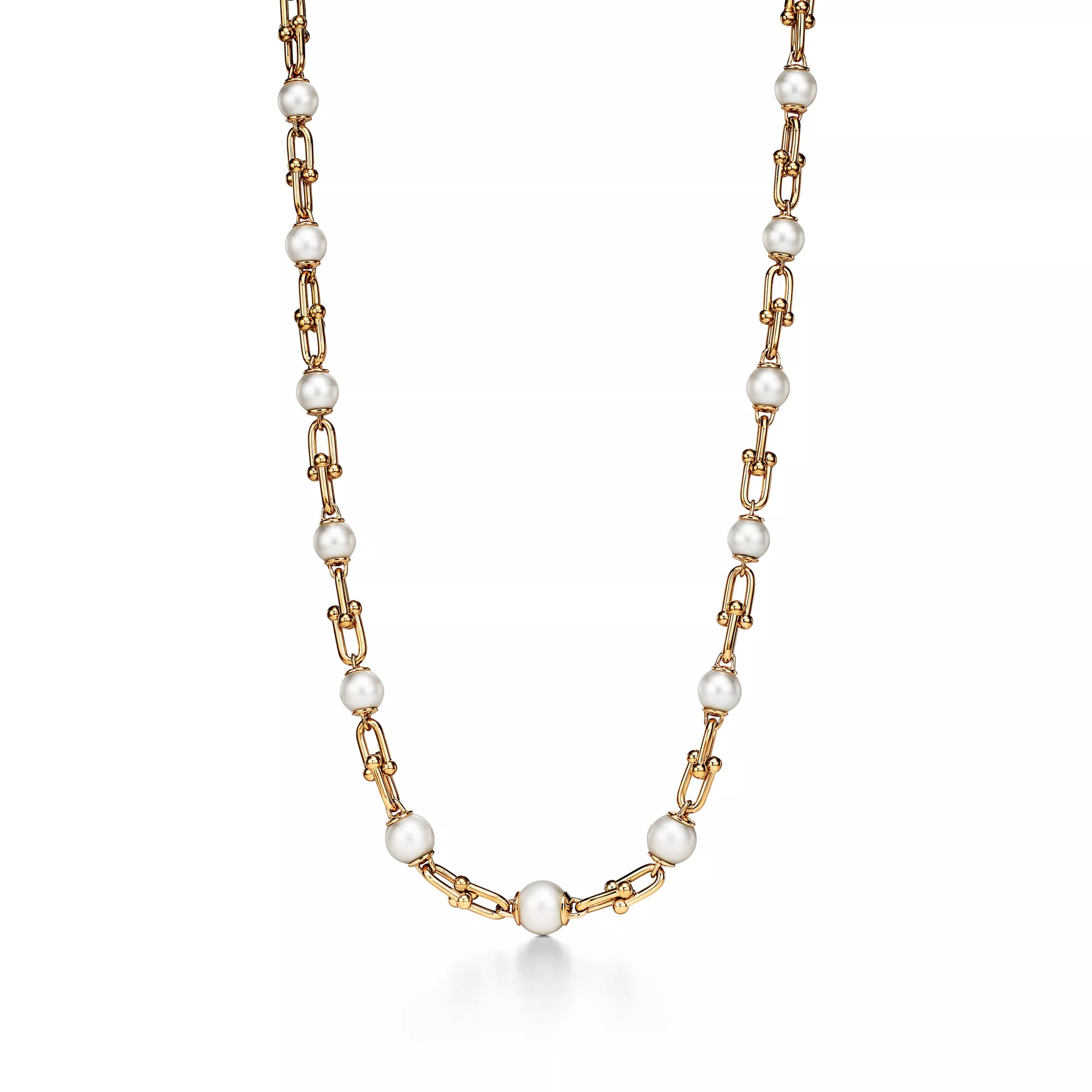 Carave Paris Gold Pearl Link Chain Necklace