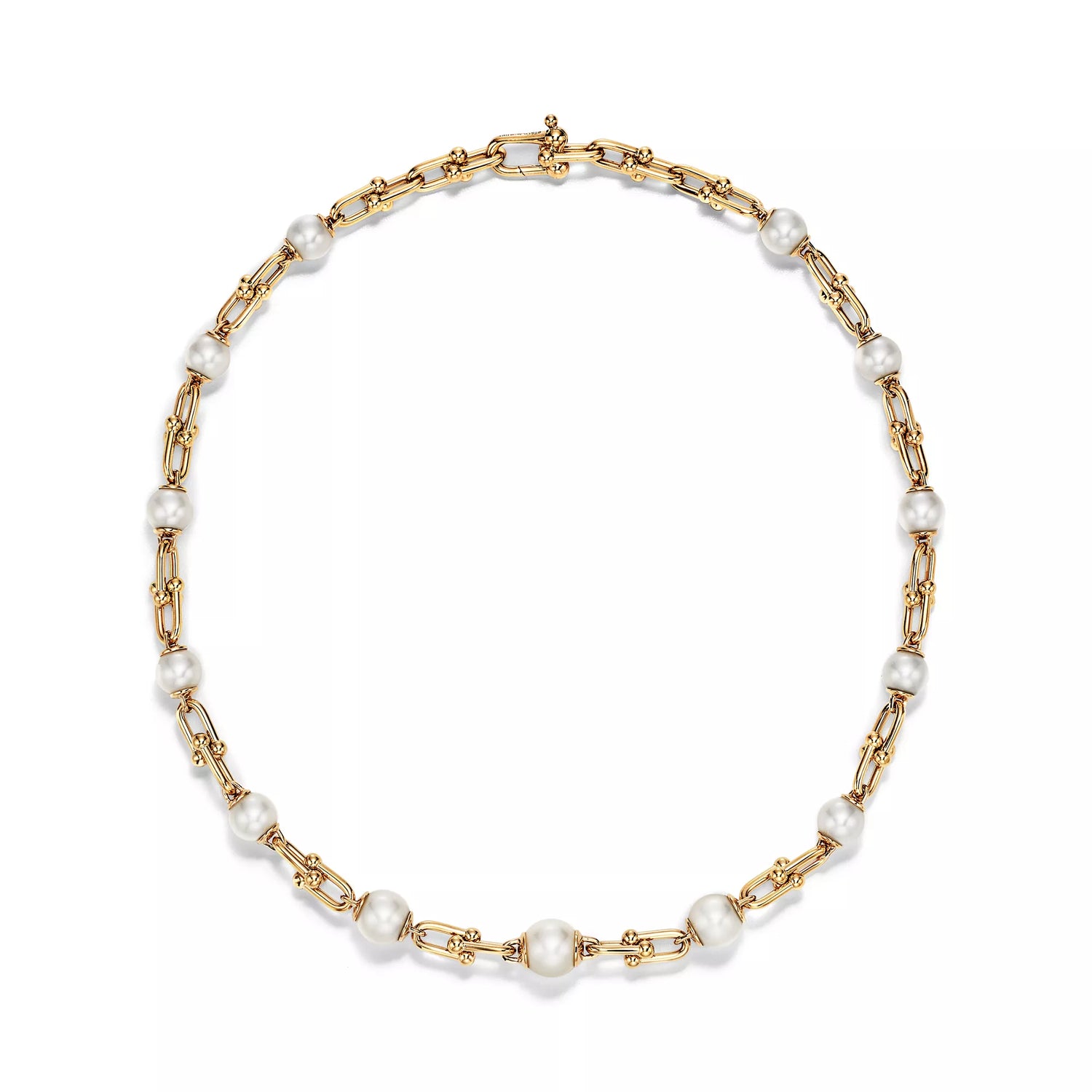 Carave Paris Gold Pearl Link Chain Necklace