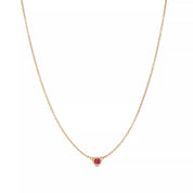 Carave Paris Green Gemstone Solitaire Necklace in Gold