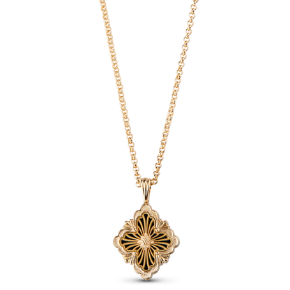 Carave Paris Golden Floral Medallion Pendant Necklace