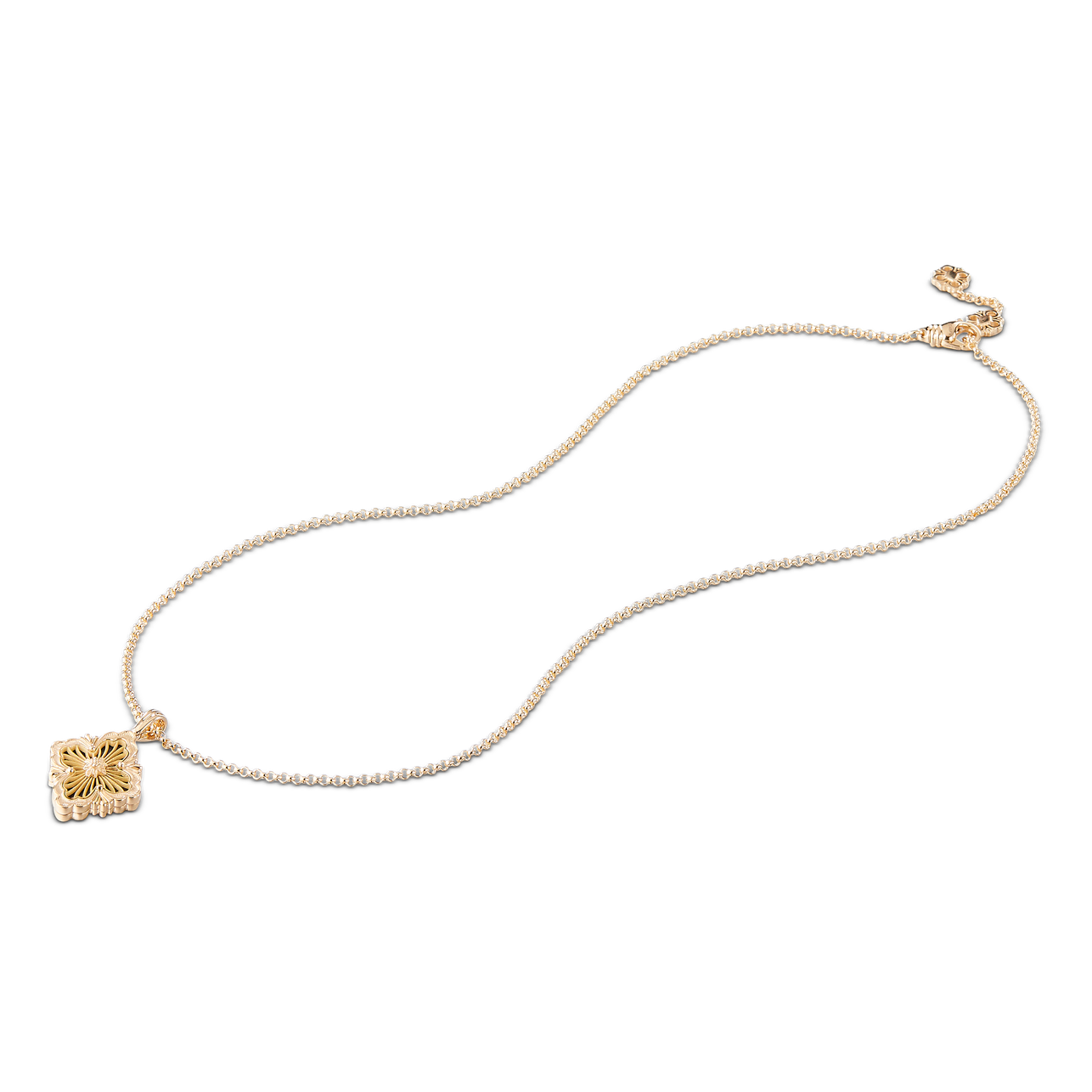 Carave Paris Golden Floral Medallion Pendant Necklace