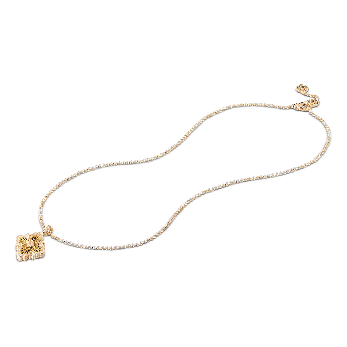 Carave Paris Golden Floral Medallion Pendant Necklace