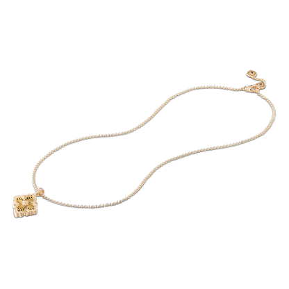 Carave Paris Golden Floral Medallion Pendant Necklace
