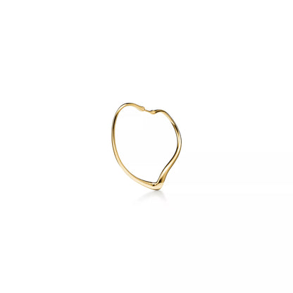 Carave Paris Golden Heart Outline Hoop Earrings