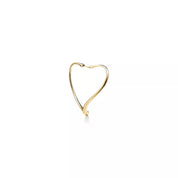 Carave Paris Golden Heart Outline Hoop Earrings