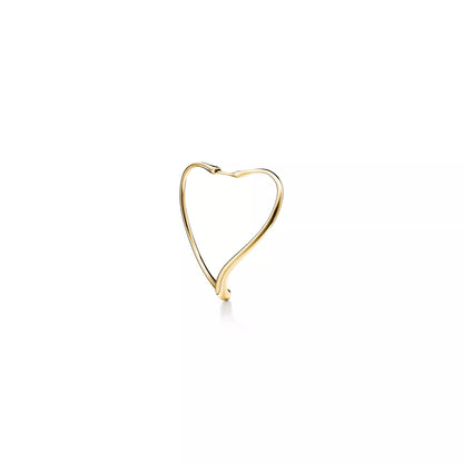 Carave Paris Golden Heart Outline Hoop Earrings