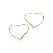 Carave Paris Golden Heart Outline Hoop Earrings
