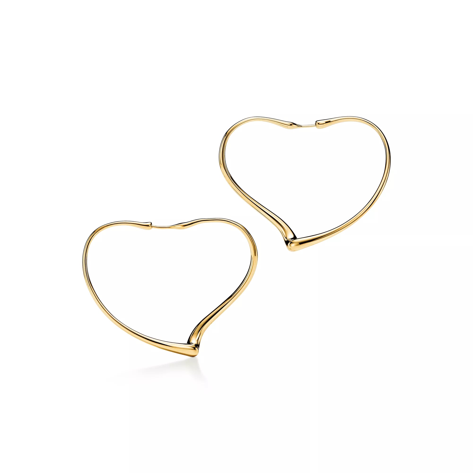 Carave Paris Golden Heart Outline Hoop Earrings