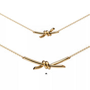 Carave Paris Golden Knot Bar Necklace