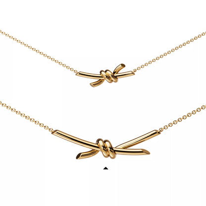 Carave Paris Golden Knot Bar Necklace