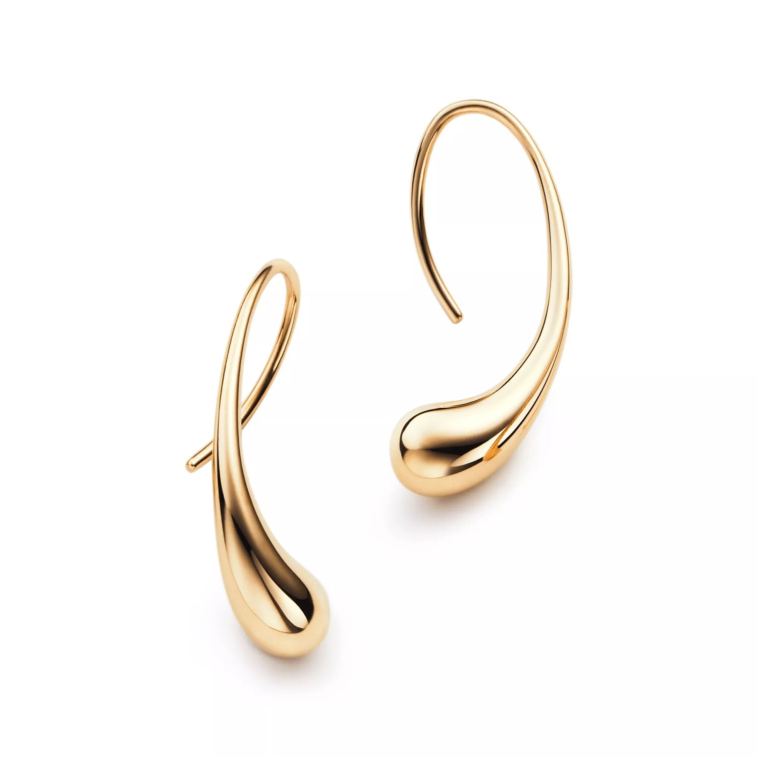 Carave Paris Golden Liquid Curve Drop Earrings