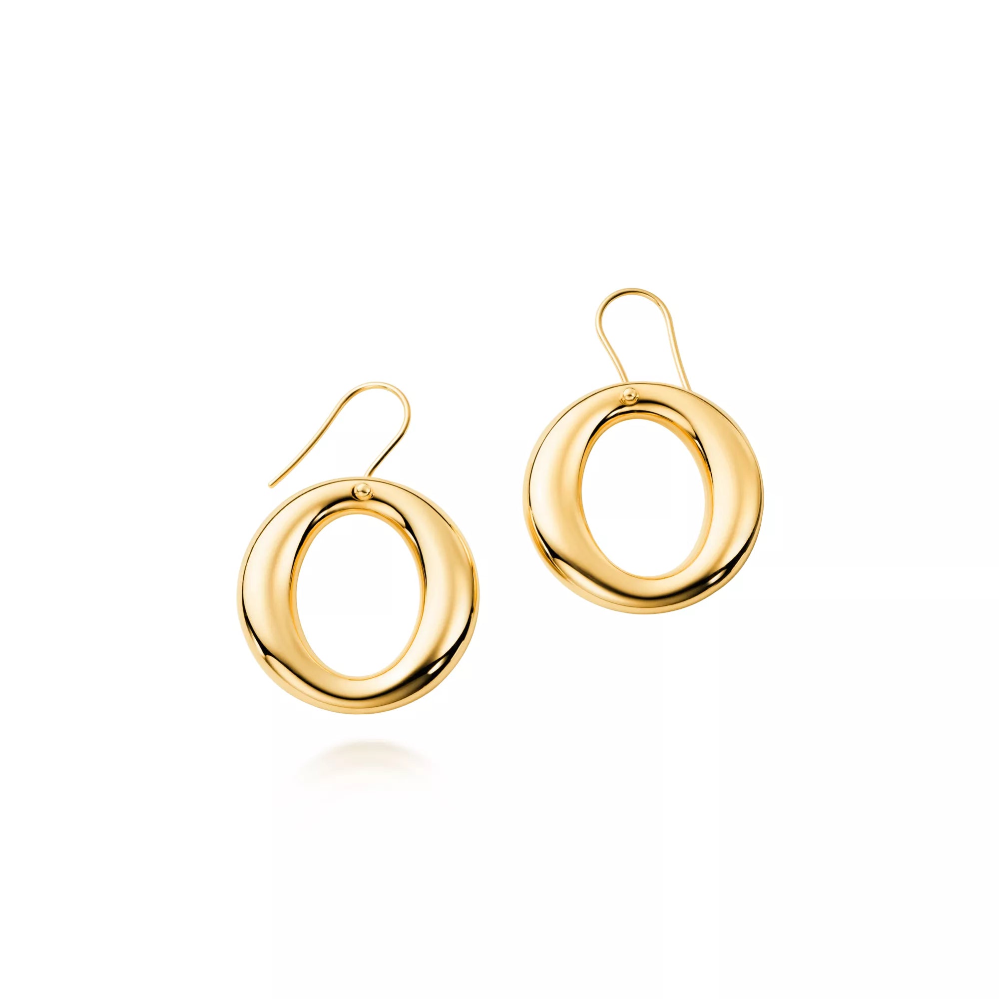 Carave Paris Golden Orbit Open Circle Drop Earrings