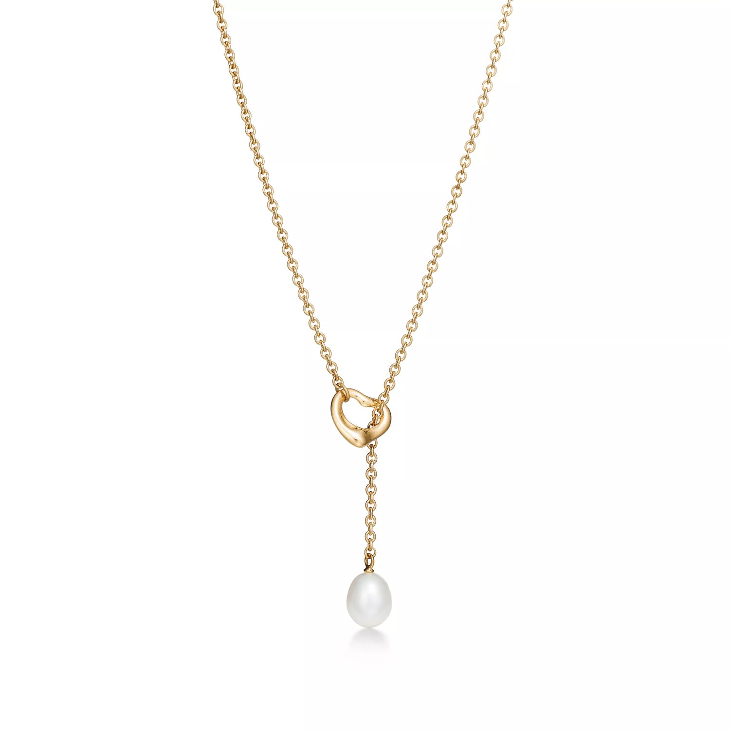 Carave Paris Golden Pearl Drop Lariat Necklace