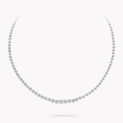 Carave Paris Graduated Round Diamond Tennis Necklace