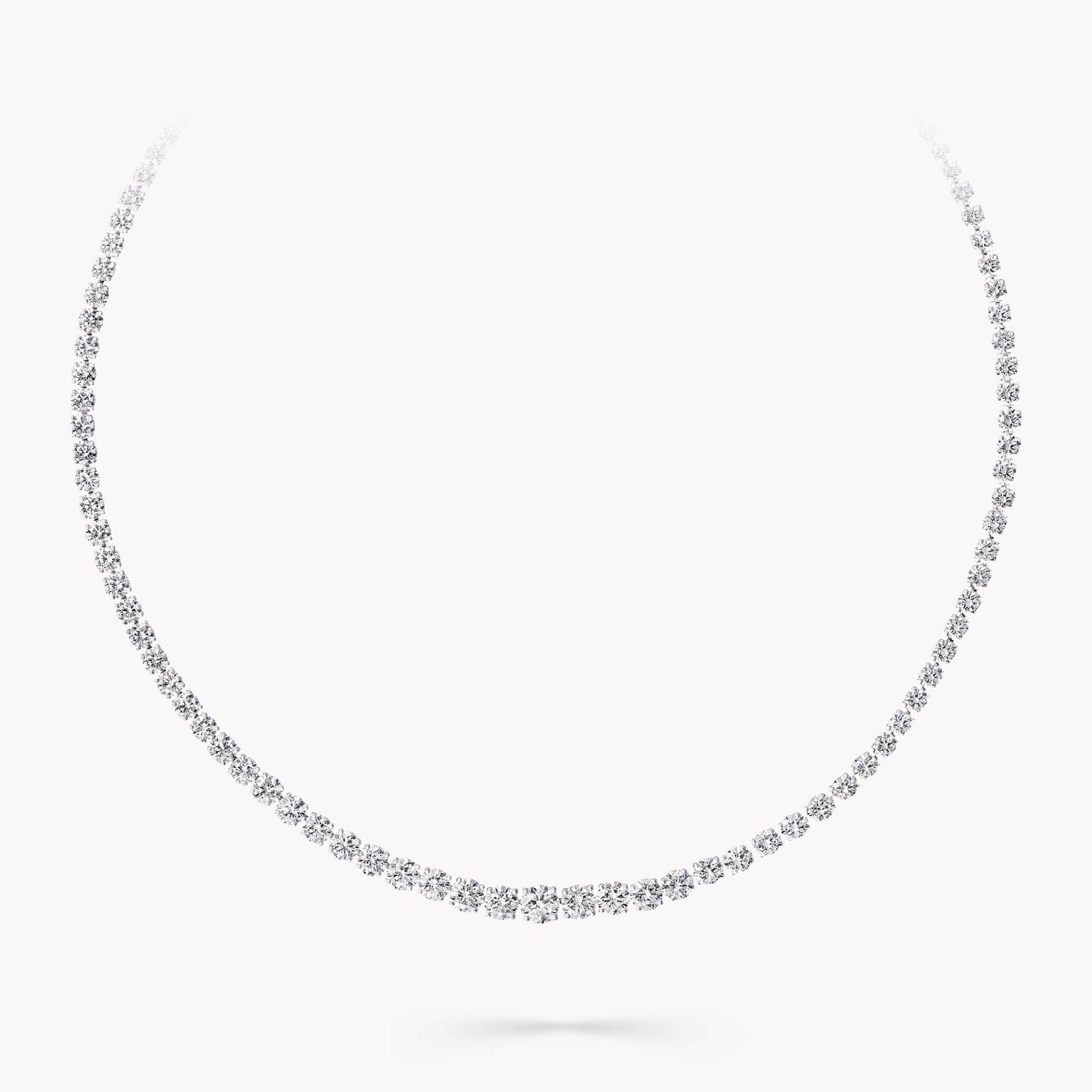 Carave Paris Graduated Round Diamond Tennis Necklace