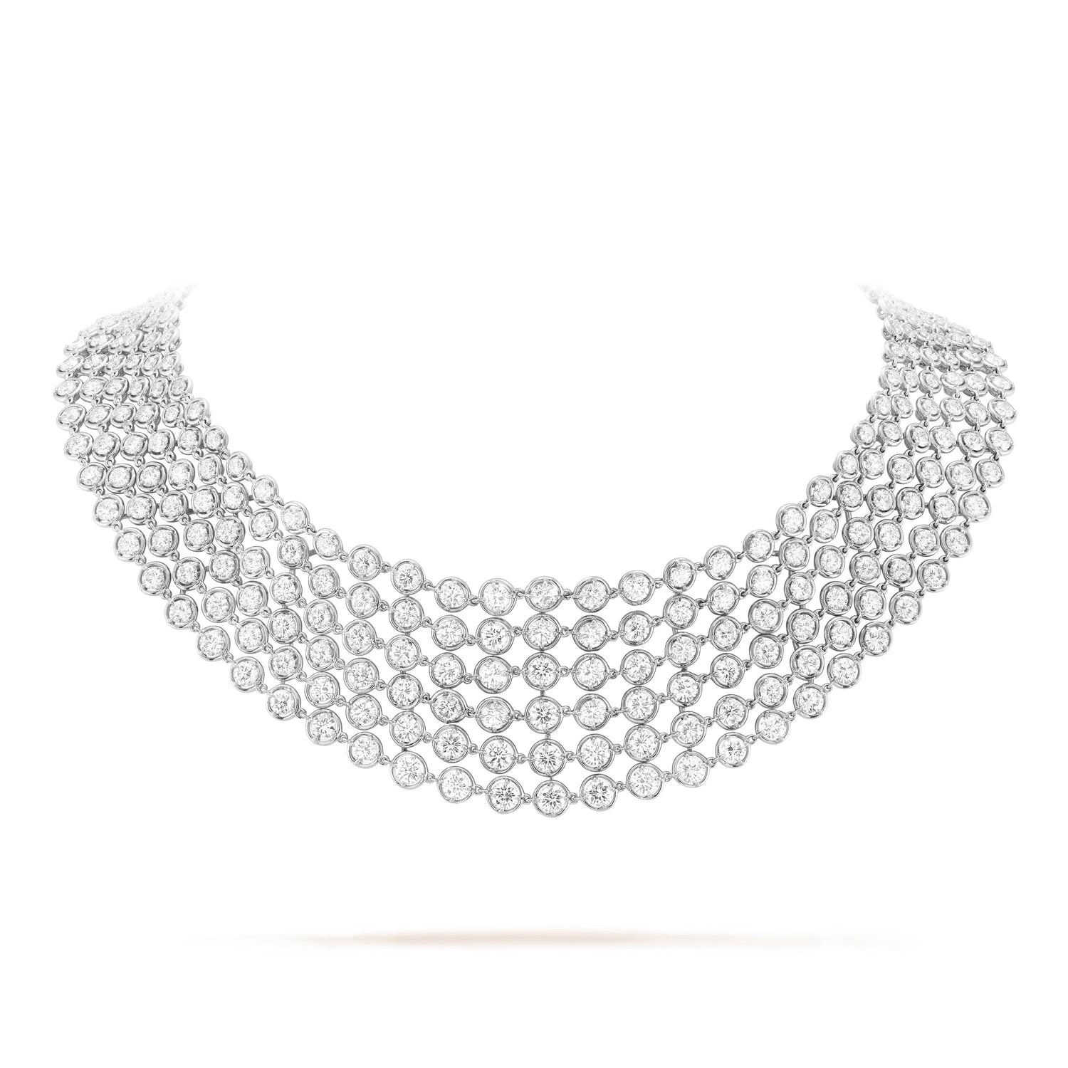 Carave Paris Grand Cascade Bezel Diamond Choker Necklace