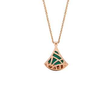 Carave Paris Green Fan Gemstone Pendant Necklace