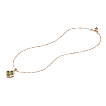 Carave Paris Green Floral Pendant Necklace