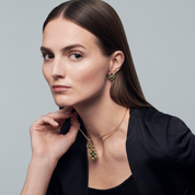 Carave Paris Green Floral Pendant Necklace