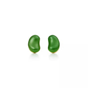 Carave Paris Green Jade Organic Pebble Stud Earring