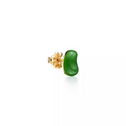 Carave Paris Green Jade Organic Pebble Stud Earring