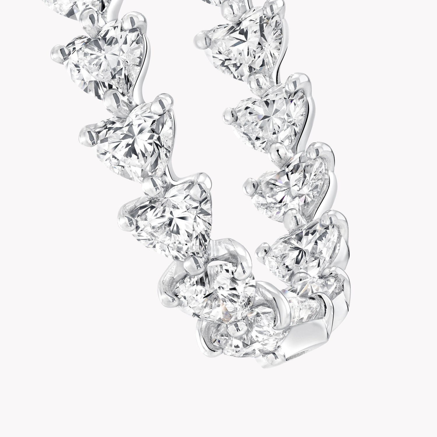 Carave Paris Heart Diamond Hoop Earrings