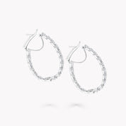 Carave Paris Heart Diamond Hoop Earrings