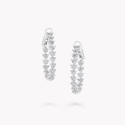 Carave Paris Heart Diamond Hoop Earrings