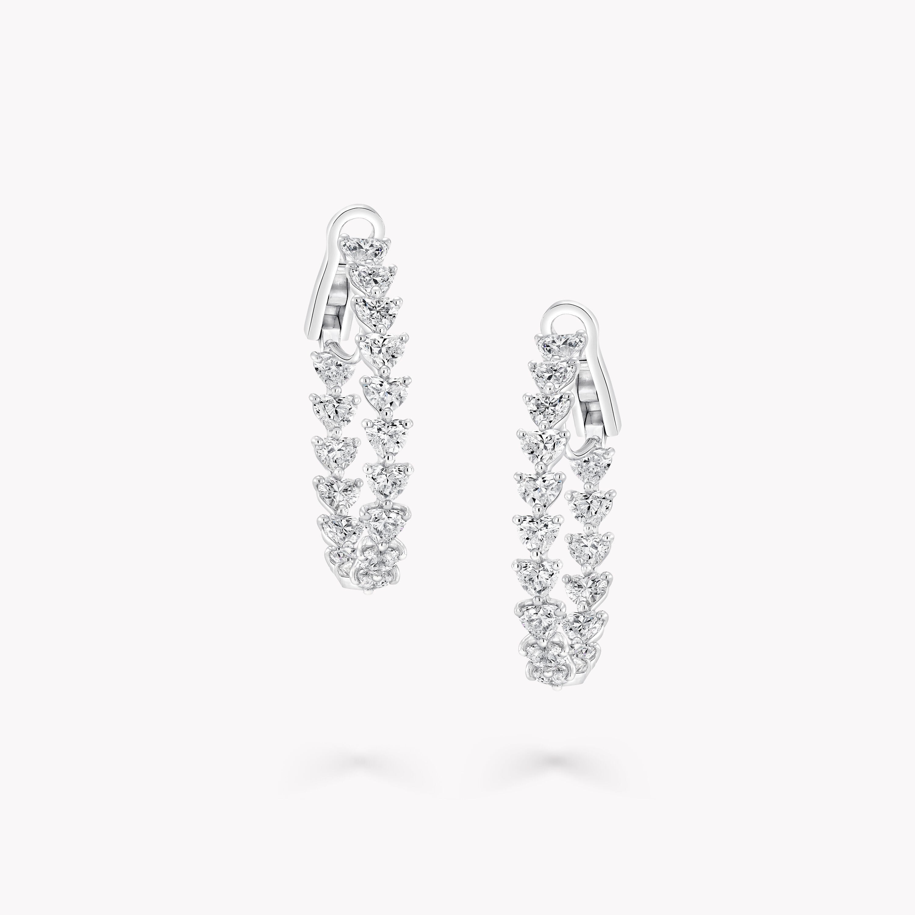 Carave Paris Heart Diamond Hoop Earrings