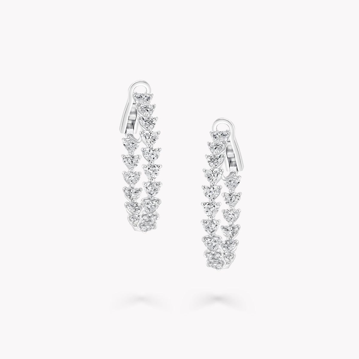 Carave Paris Heart Diamond Hoop Earrings