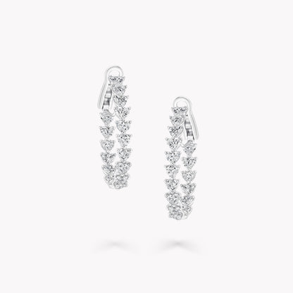 Carave Paris Heart Diamond Hoop Earrings
