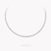 Carave Paris Heart Diamond Tennis Necklace