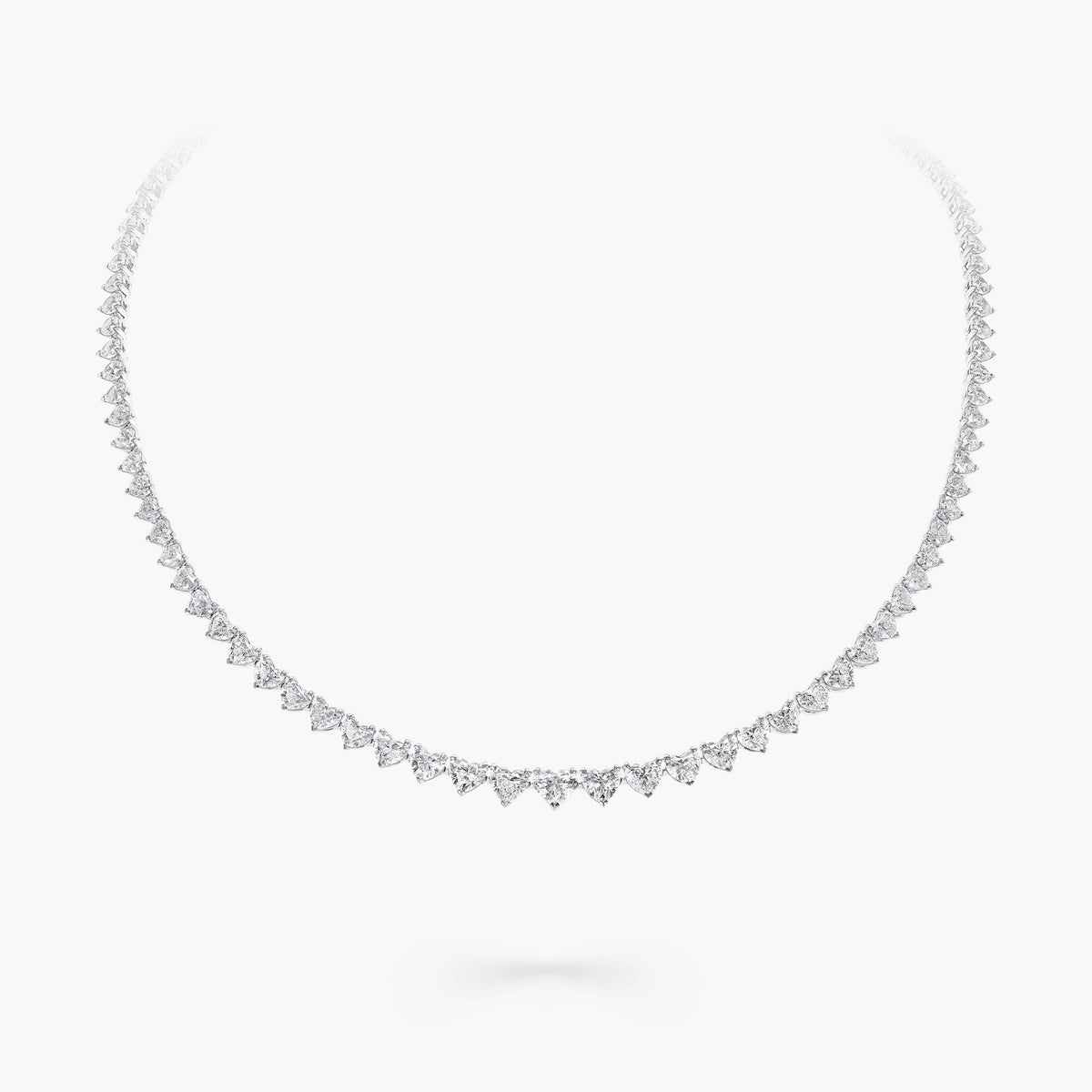 Carave Paris Heart Diamond Tennis Necklace