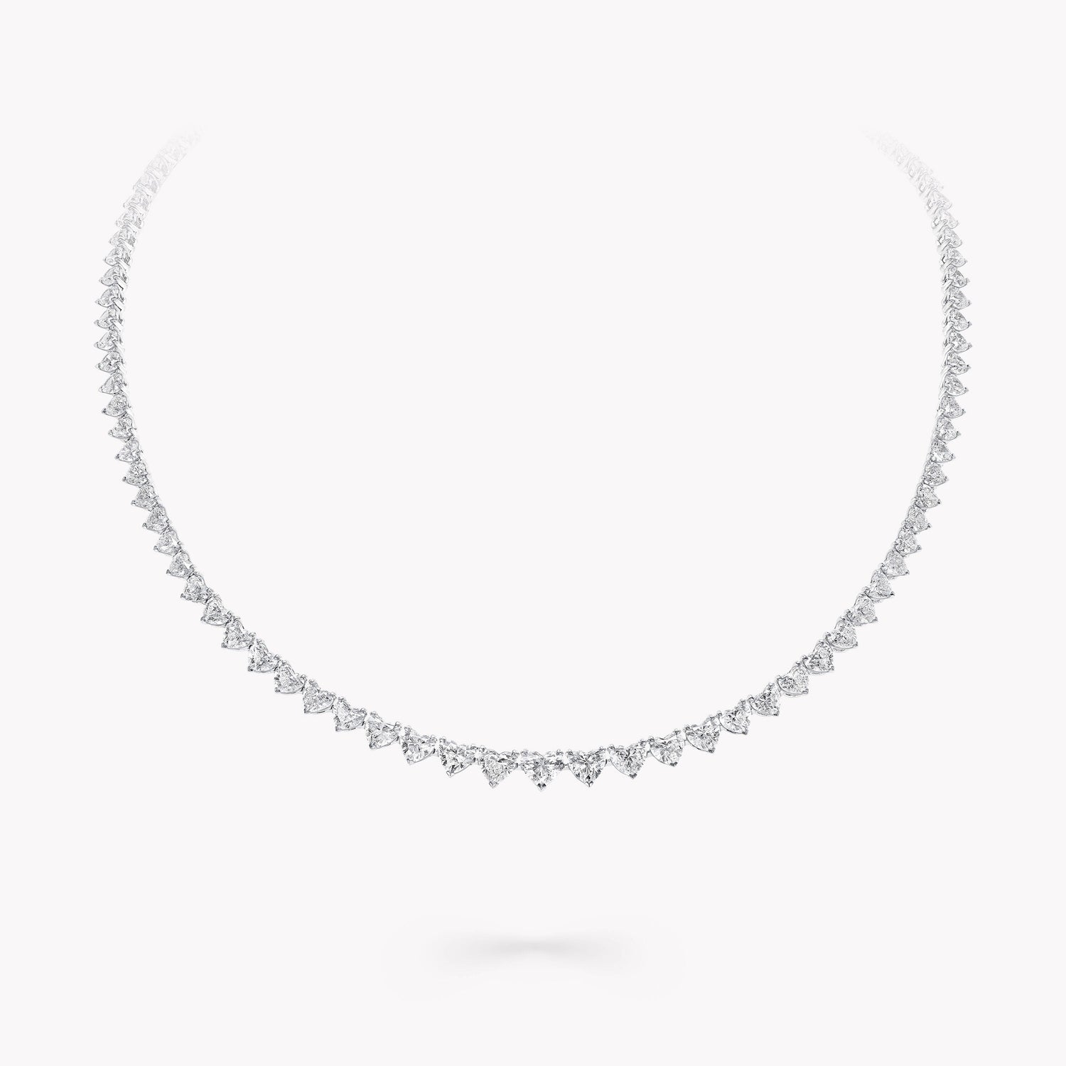 Carave Paris Heart Diamond Tennis Necklace