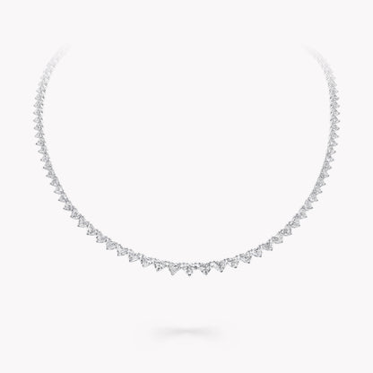 Carave Paris Heart Diamond Tennis Necklace