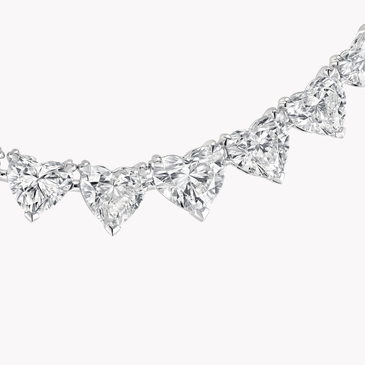 Carave Paris Heart Diamond Tennis Necklace