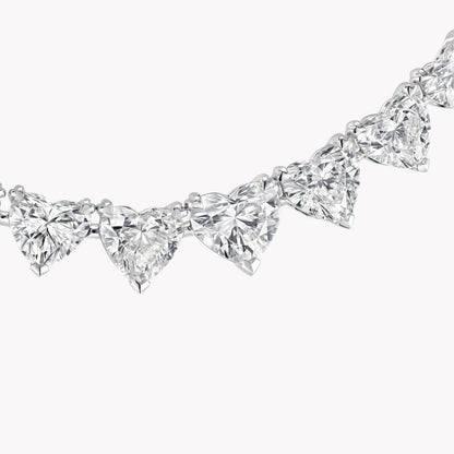 Carave Paris Heart Diamond Tennis Necklace
