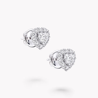 Carave Paris Heart Halo Diamond Stud Earrings