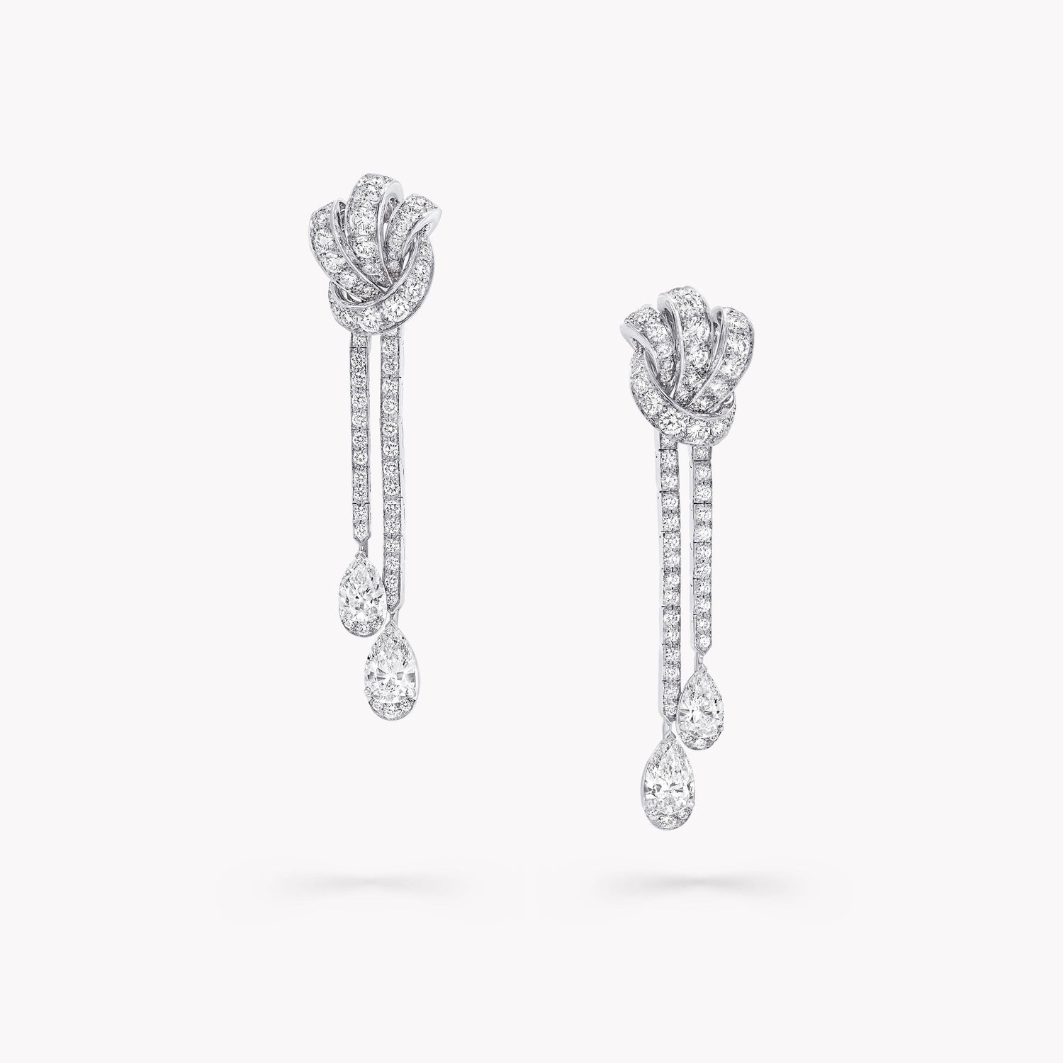 Carave Paris Knot Diamond Drop Earrings