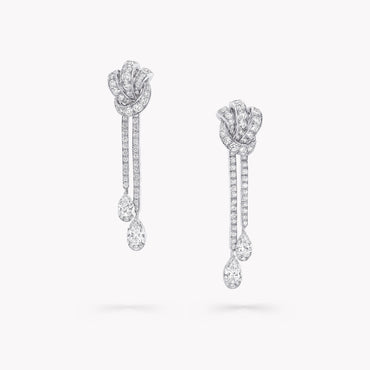 Carave Paris Knot Diamond Drop Earrings