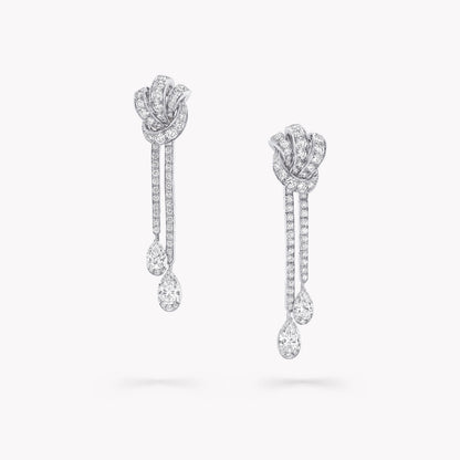 Carave Paris Knot Diamond Drop Earrings