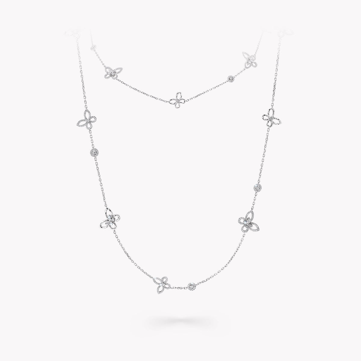 Carave Paris Layered Butterfly Diamond Necklace