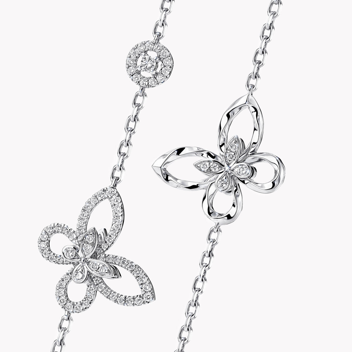 Carave Paris Layered Butterfly Diamond Necklace