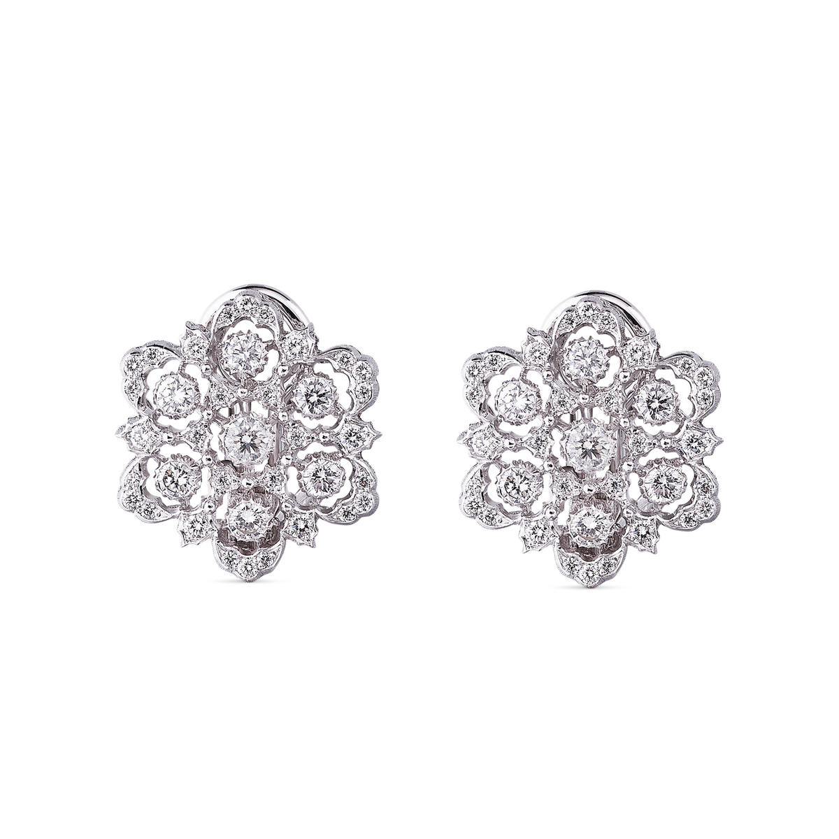 Carave Paris Lumière Florale Diamond Cluster Stud Earrings
