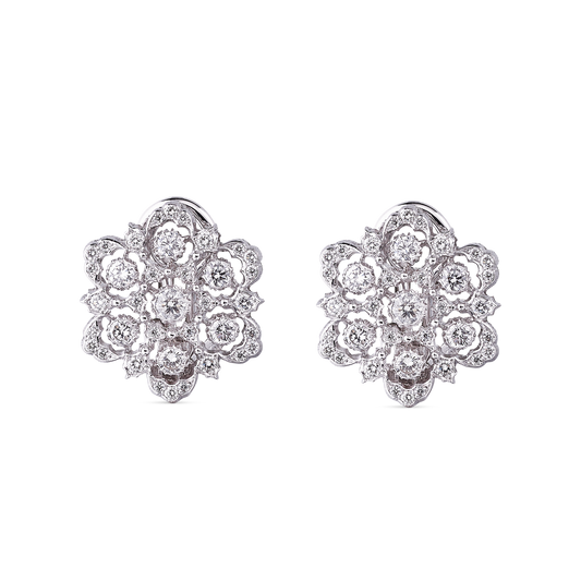 Carave Paris Lumière Florale Diamond Cluster Stud Earrings