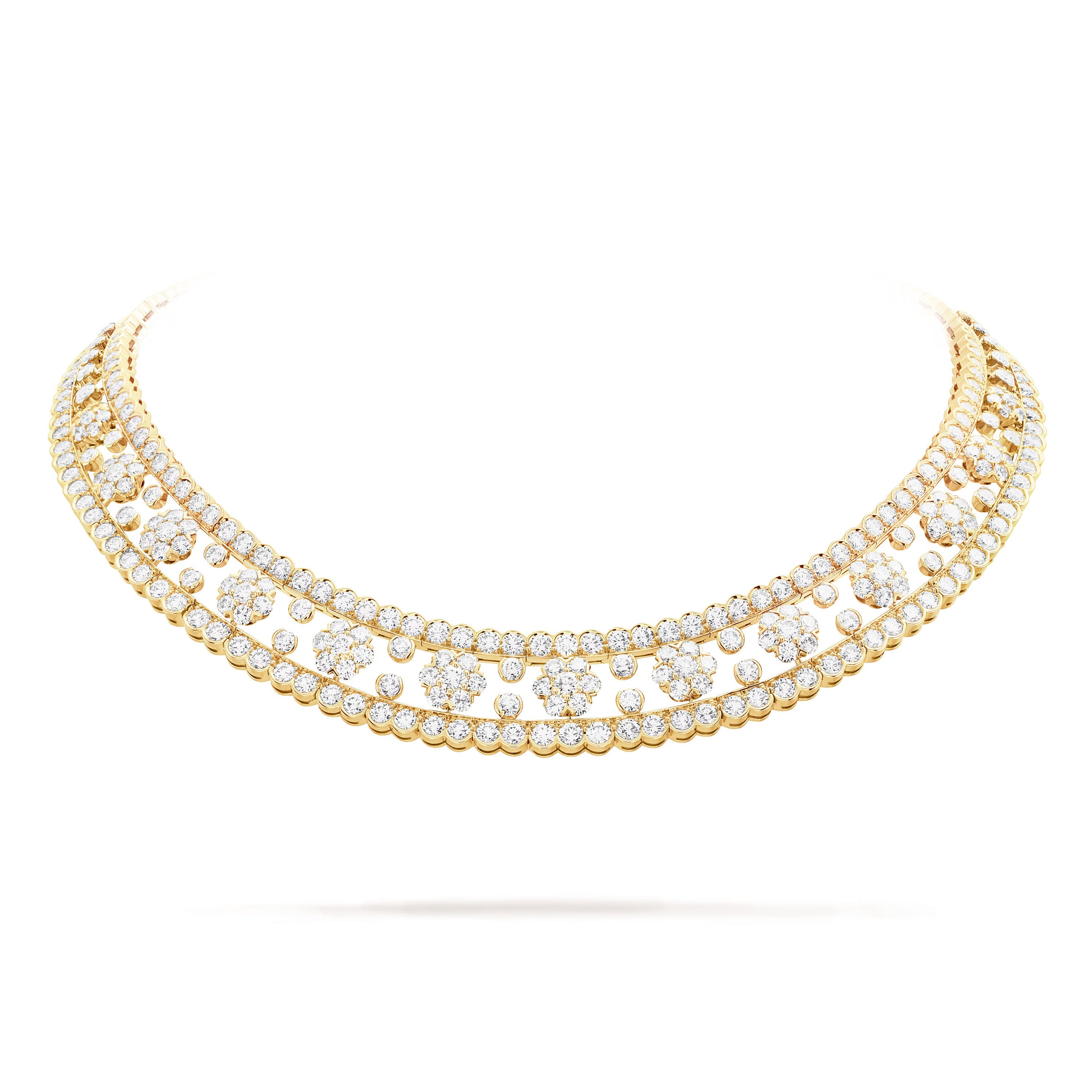 Carave Paris Luminous Floral Diamond Collar Necklace